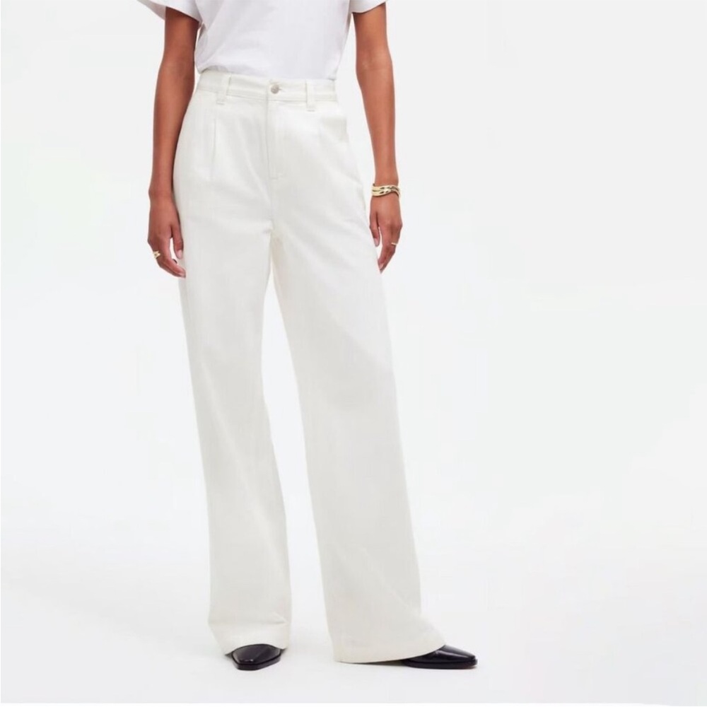 The Harlow White Wide-Leg Jeans